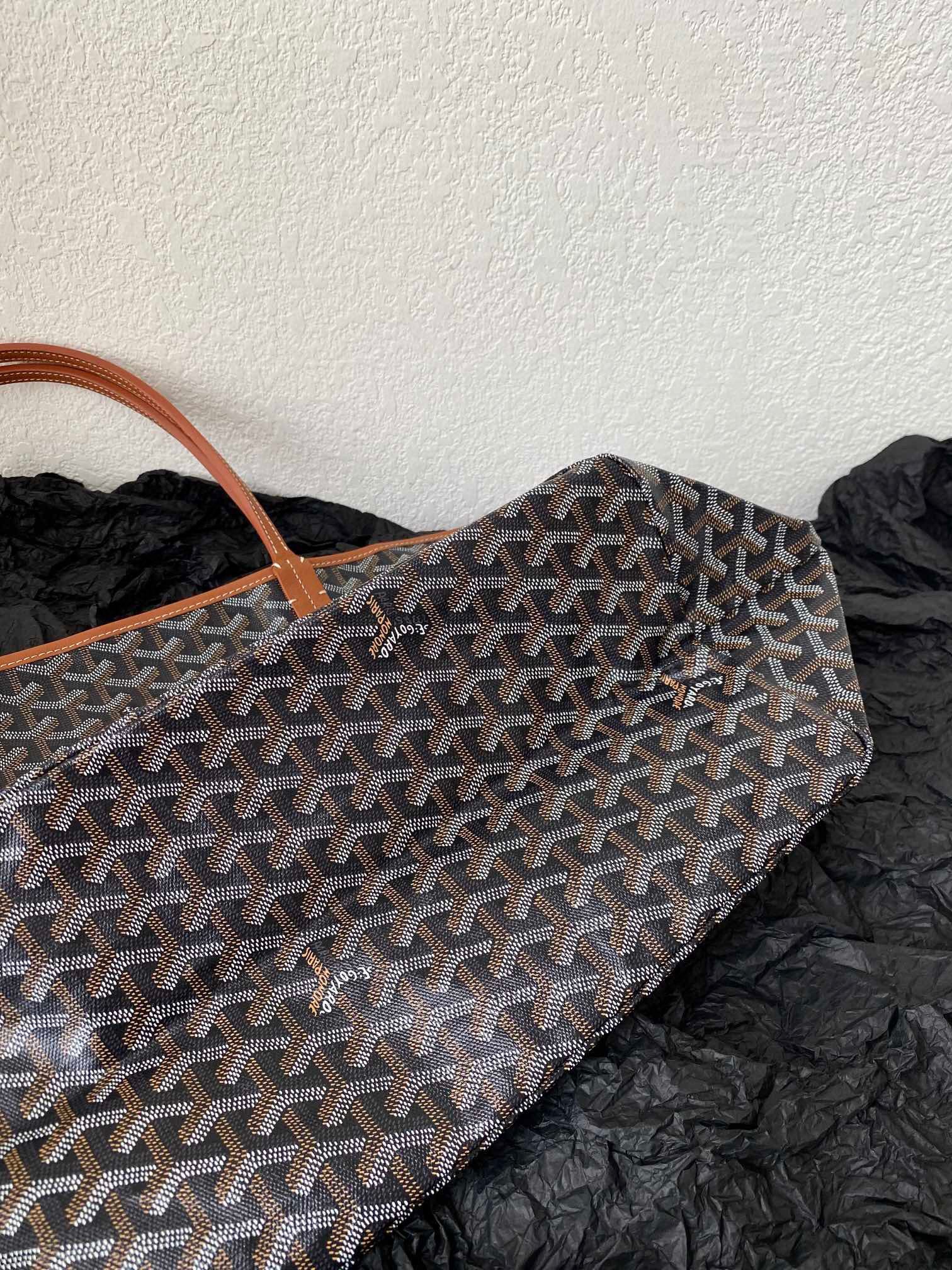 SAINT LOUIS GM 40CM BLACK AND TAN CANVAS