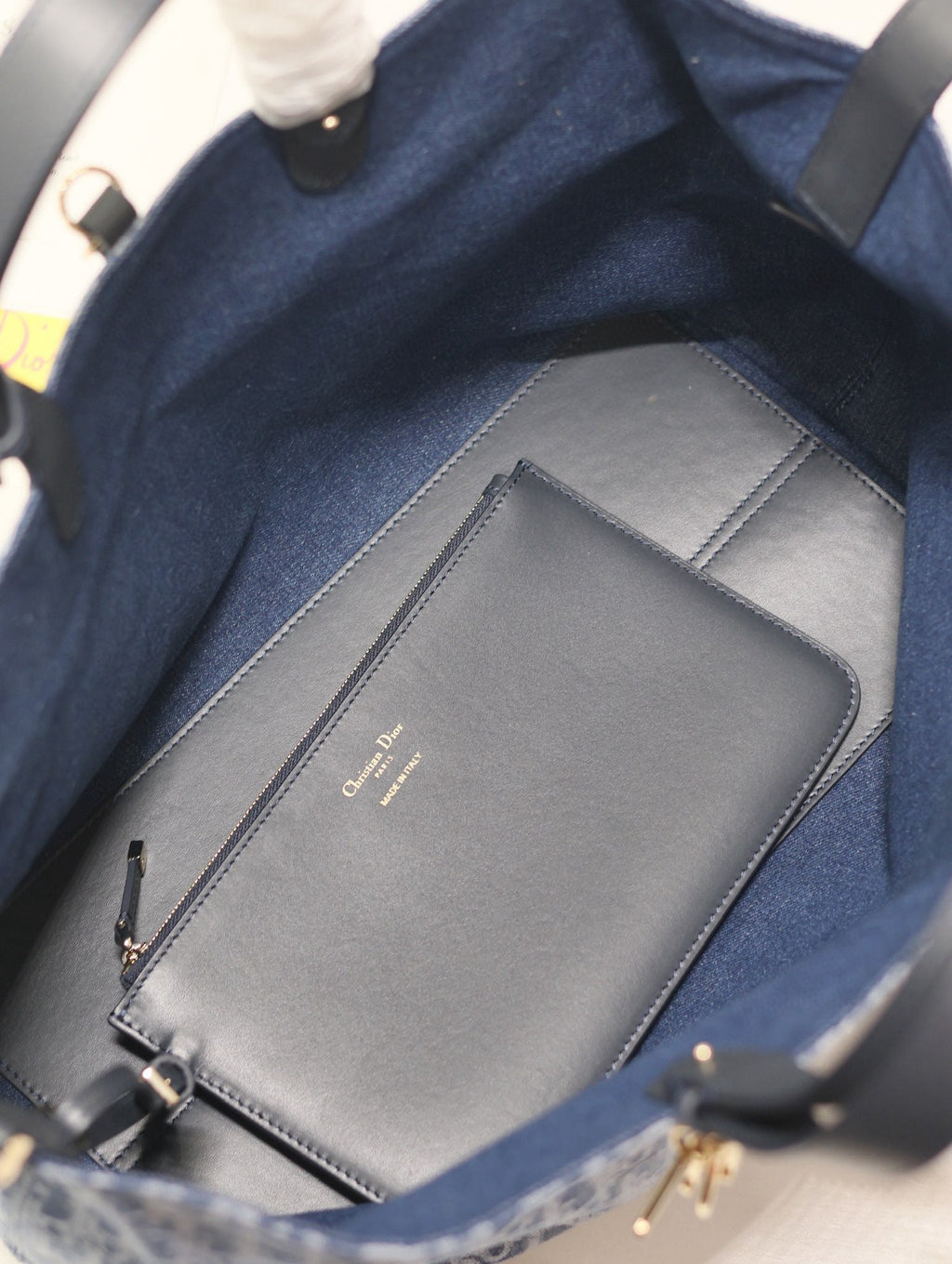 LARGE TOUJOURS 37 BLUE DENIM OBLIQUE JACQUARD