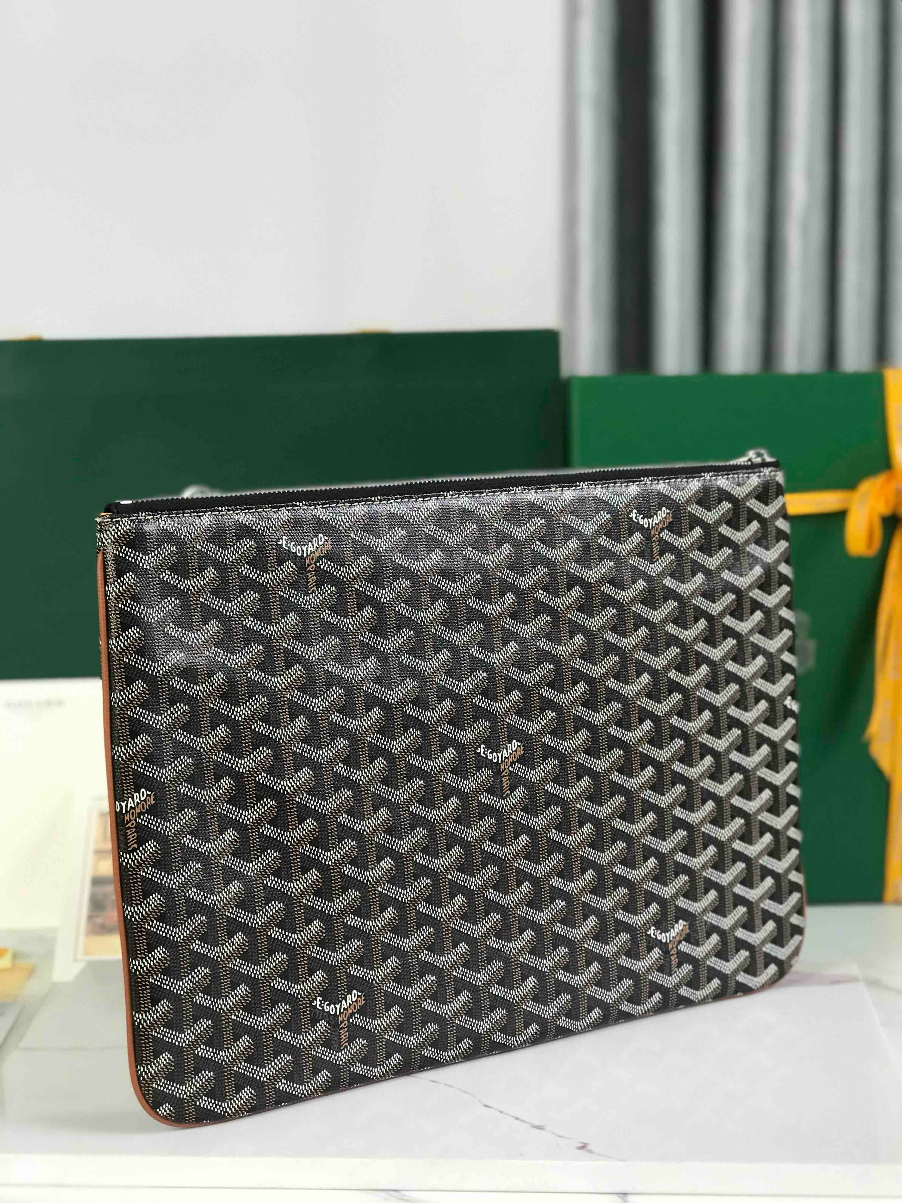 SENAT POCHETTE IN NAVY BLUE GOYARDINE CANVAS