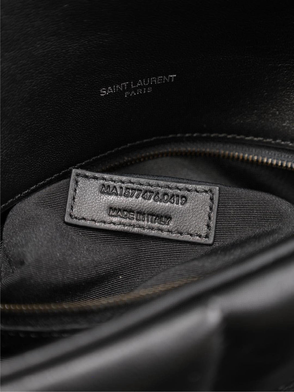 LOULOU PUFFER MEDIUM 29 IN ALL BLACK SHEEPSKIN BLACK HARDWARE