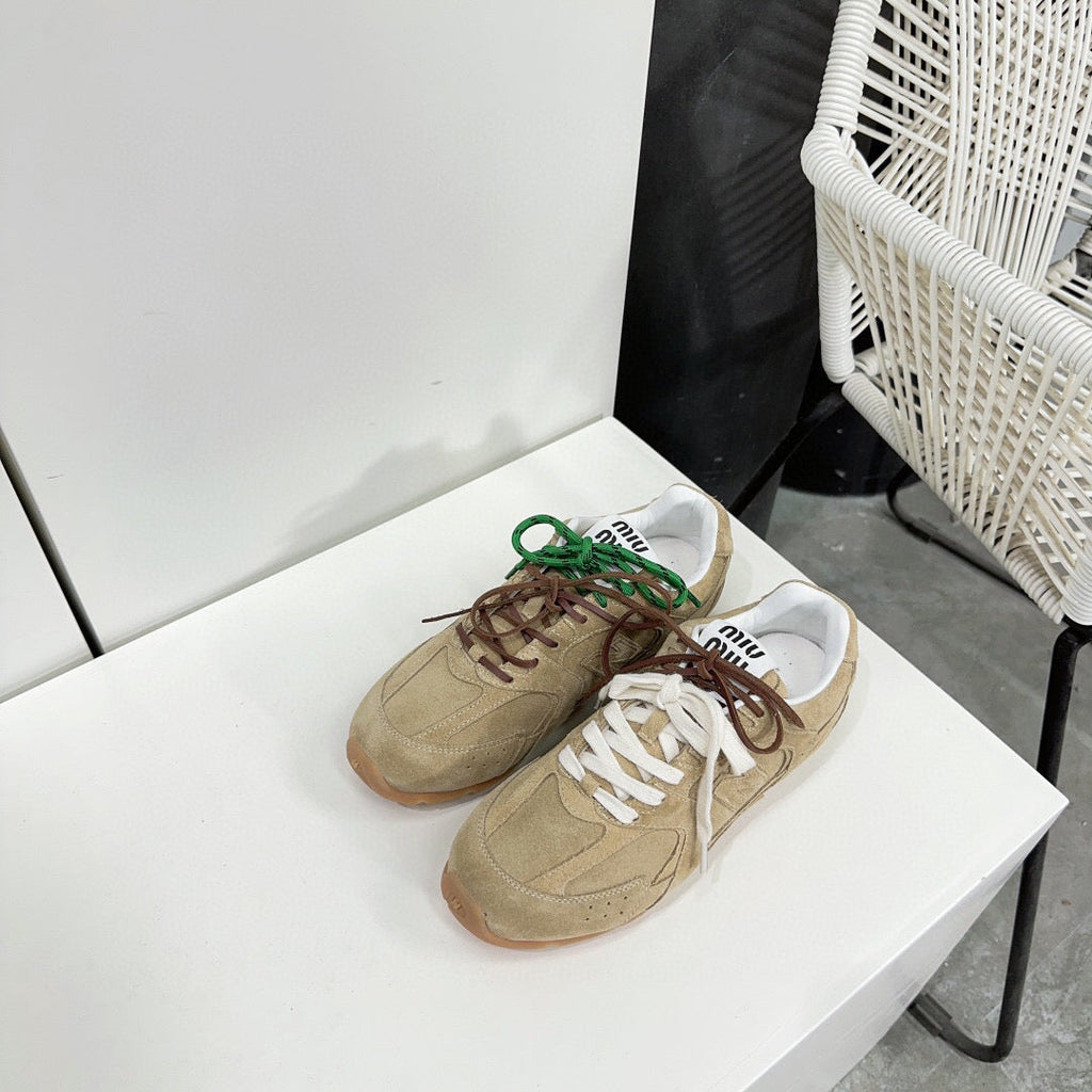 MIUxNEW 530 SNEAKER IN BROWN ECRU SUEDE