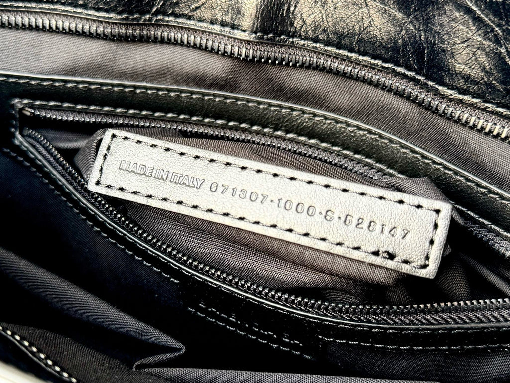 LE CITY BAG IN BLACK LEATHER