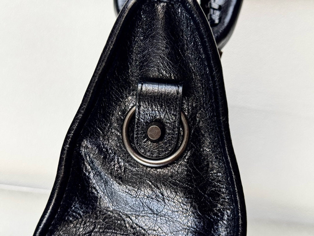 LE CITY BAG IN BLACK LEATHER