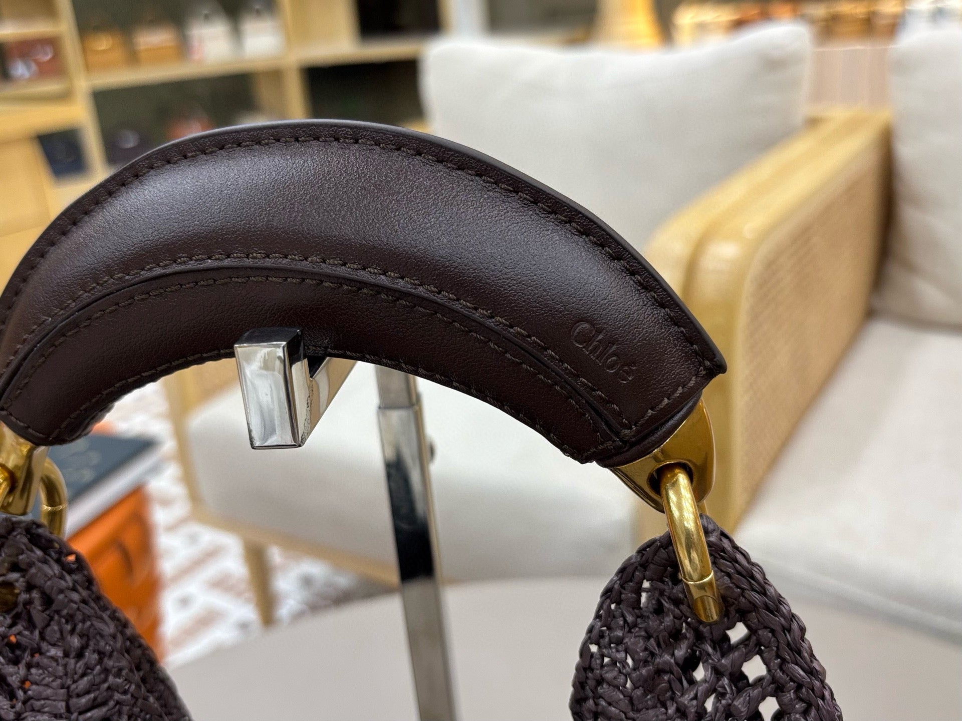 CHLOÉ 25S SUMMER BANANA HOBO BAG 36 IN BROWN