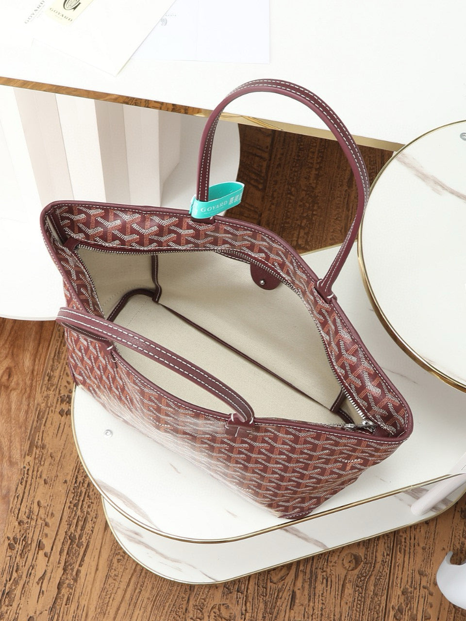 SAINT LOUIS MM 30CM BURGUNDY CANVAS