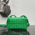 BOTTEGA VENETA KNOT CROSSBODY BAG 17 IN EMERALD GREEN CALFSKIN