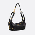 CD SHOULDER BAG 25 IN BLACK CALFSKIN GOLD HARDWARE TP2