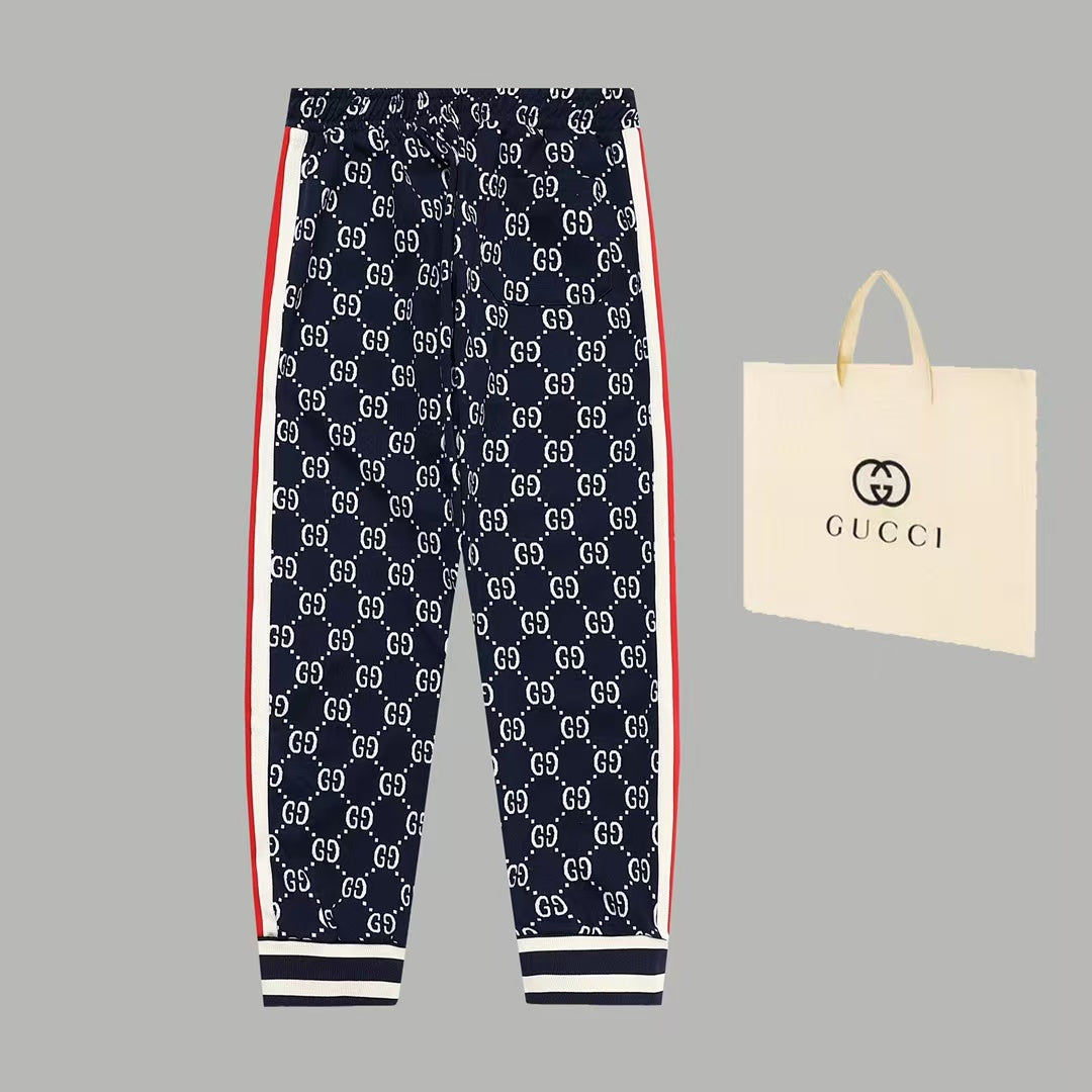 GUCCI KNITTED PANTS IN NAVY BLUE