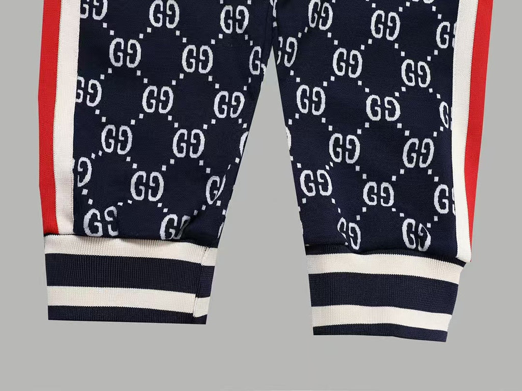 GUCCI KNITTED PANTS IN NAVY BLUE