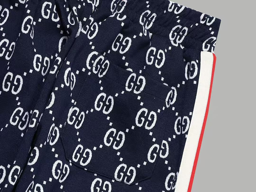 GUCCI KNITTED PANTS IN NAVY BLUE