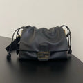 FF MAMMA BAGUETTE 16 IN BLACK CALFSKIN