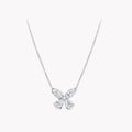 CLASSIC BUTTERFLY SILVER DIAMOND NECKLACE