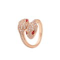 SERPENTI RING PINK DIAMOND DOUBLE SNAKE