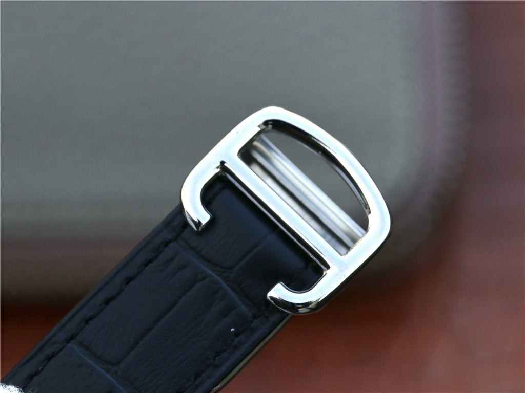 BALLON BLEU DATE 42 SILVER DIAL BLACK BRACELET