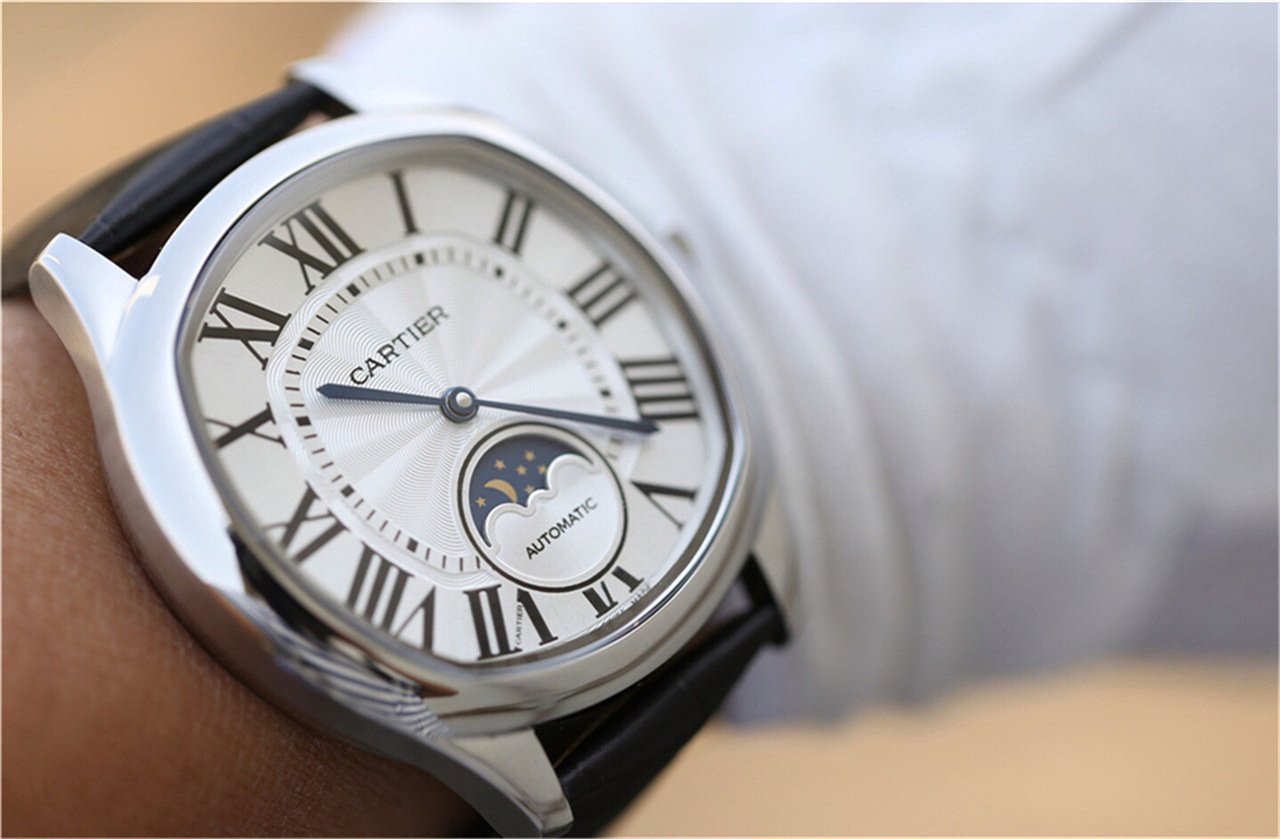 DRIVE DE CARTIER WHITE DIAL MOONPHASE
