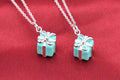 BLUE BOX CHARM NECKLACE