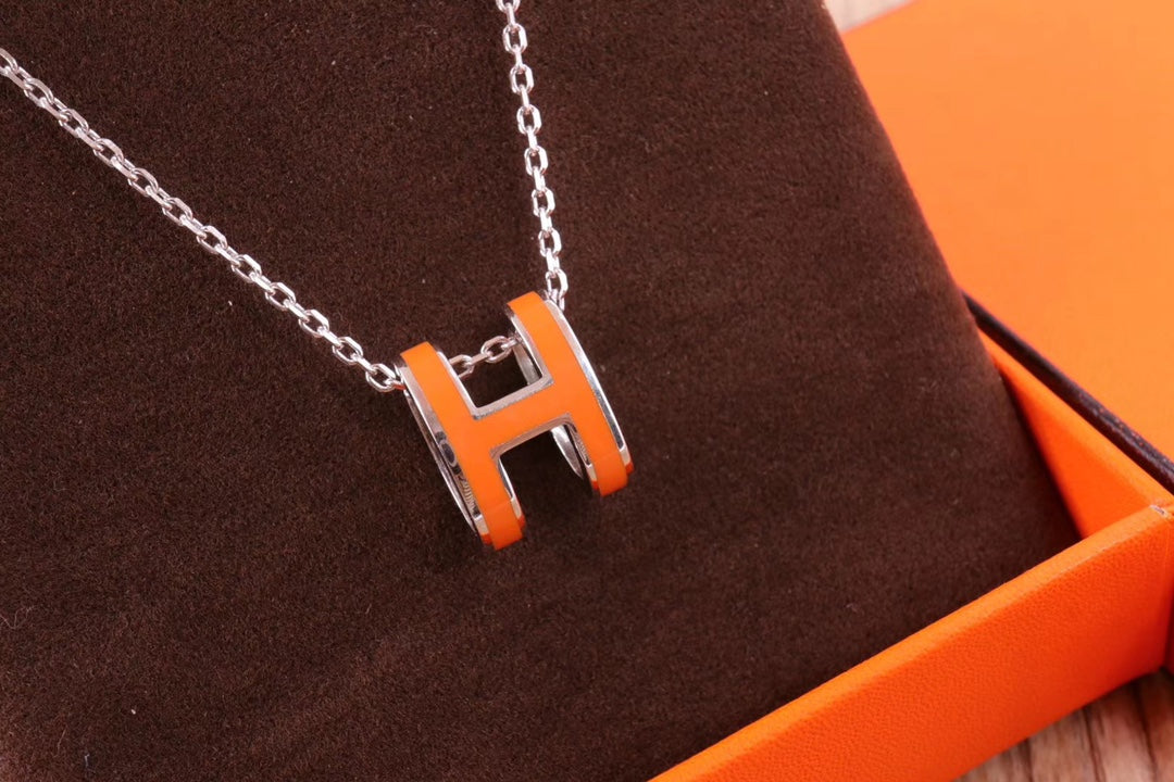 POP H NECKLACE  PENDANT SILVER HARDWARE