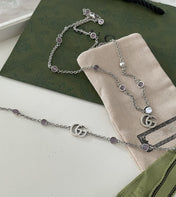 GG DOUBLE G MOTHER-OF-PEARL NECKLACE