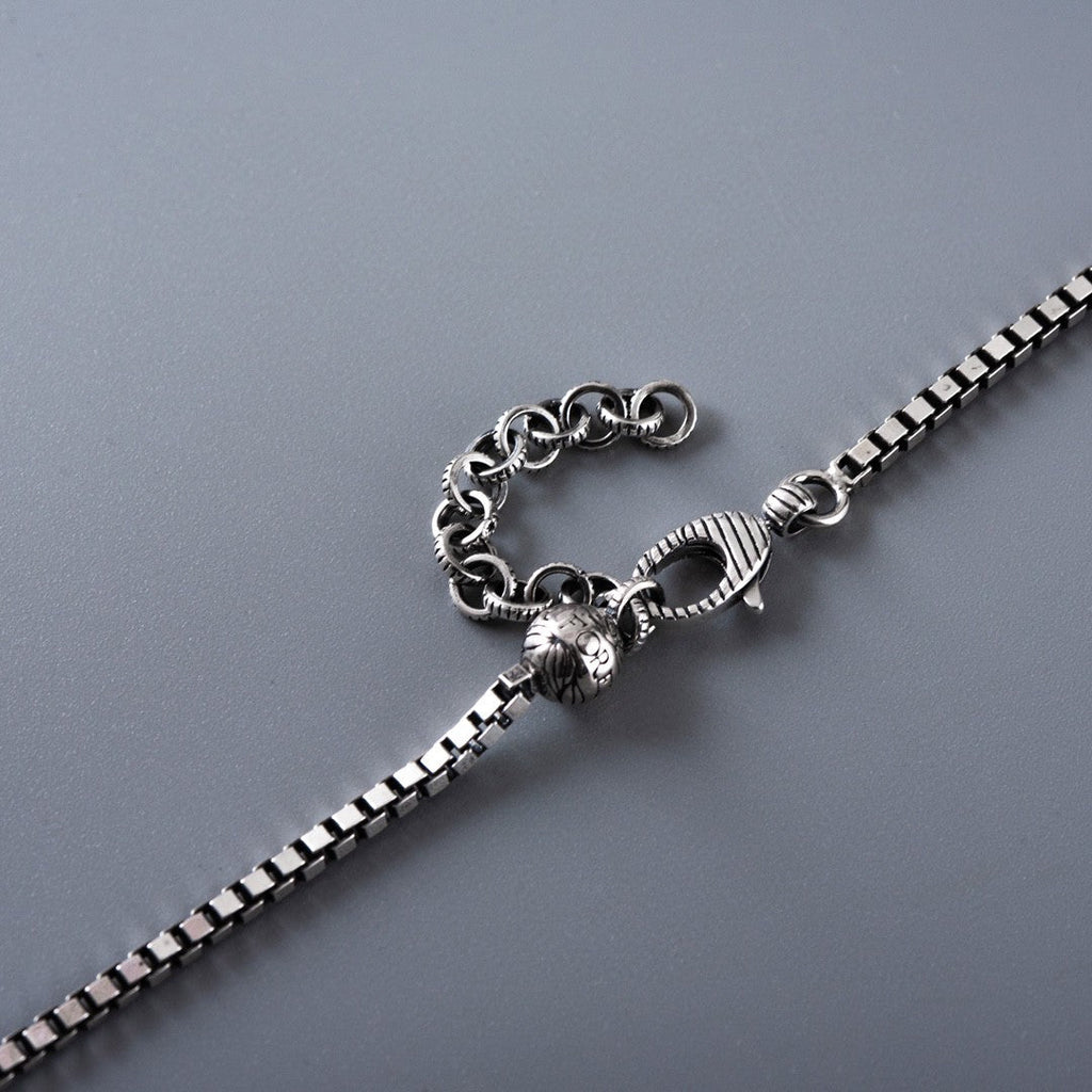 GG DOUBLE CLASSIC RETRO STERLING SILVER COW  NECKLACE