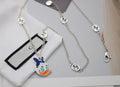GG DONALD DUCK DOUBLE G STERLING SILVER NECKLACE