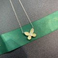 BUTTERFLY YELLOW DIAMOND PAVED NECKLACE