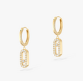 MOVE UNO HOOP DIAMOND EARRINGS