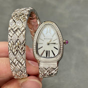 SERPENTI SPIGA 35 SILVER BLACK DIAL