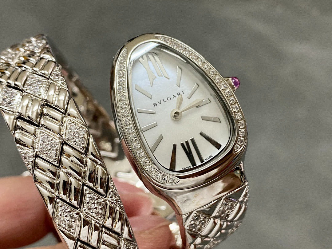 SERPENTI SPIGA 35 SILVER BLACK DIAL