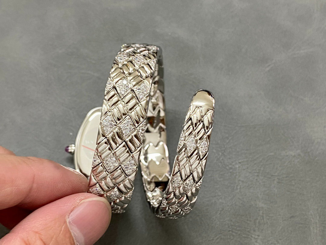 SERPENTI SPIGA 35 SILVER BLACK DIAL