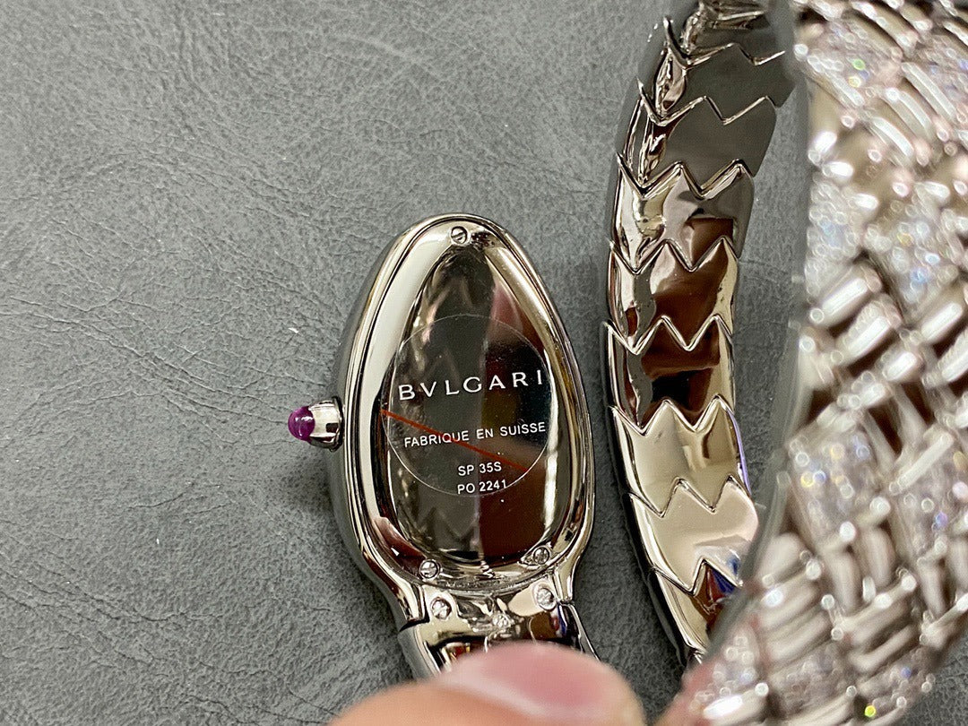 SERPENTI SPIGA 35 SILVER BLACK DIAL