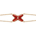 JEUX BRACELET CARNELIAN PINK GOLD 1 DIAMOND