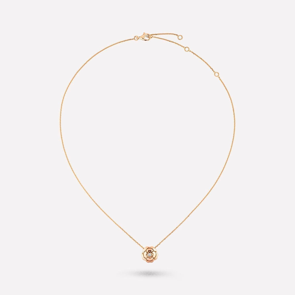 EXTRAIT DE CAMELIA NECKLACE PINK GOLD DIAMOND