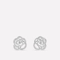 FIL DE CAMELIA EARRINGS SILVER DIAMOND