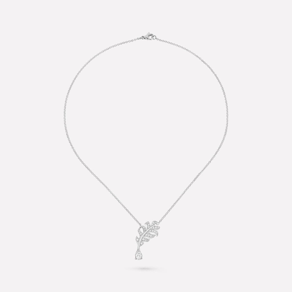 PLUME DE PEARL NECKLACE SILVER DIAMOND
