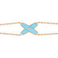 JEUX BRACELET TURQUOISE PINK GOLD 1 DIAMOND