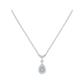 JOSEPHINE TURQUOISE LIGHT SILVER DIAMOND NECKLACE