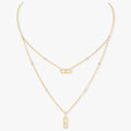 MOVE UNO 2 ROW DIAMOND NECKLACE