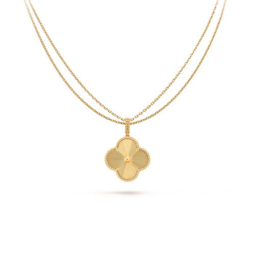 VINTAGE CLOVER PEDANT NECKLACE GOLD