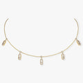 CHOKER MOVE UNO PAMPILLE PAVED GOLD DIAMOND NECKLACE