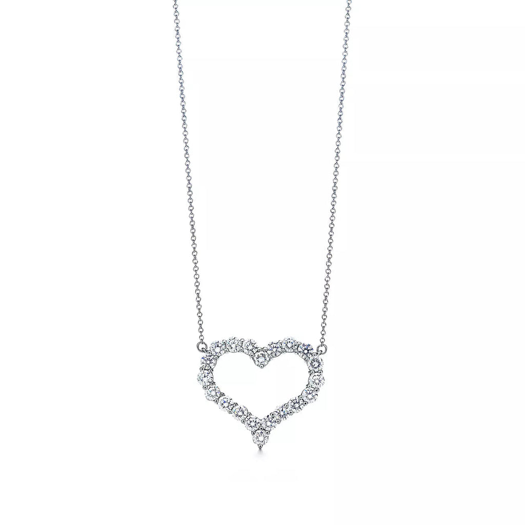 LARGE DIAMOND HEART NECKLACE