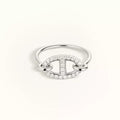 RONDE SMALL SILVER DIAMOND RING