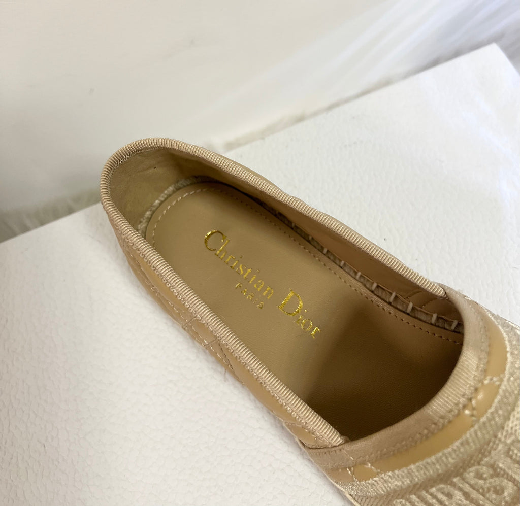 GRANVILLE ESPADRILLE CAMEL BEIGE QUILTED CANNAGE CALFSKIN
