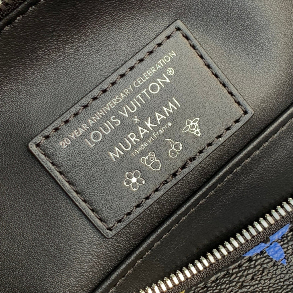 SPEEDY SOFT 30 IN COLORFUL MONOGRAM PATTERN AND BLACK COATED CANVAS