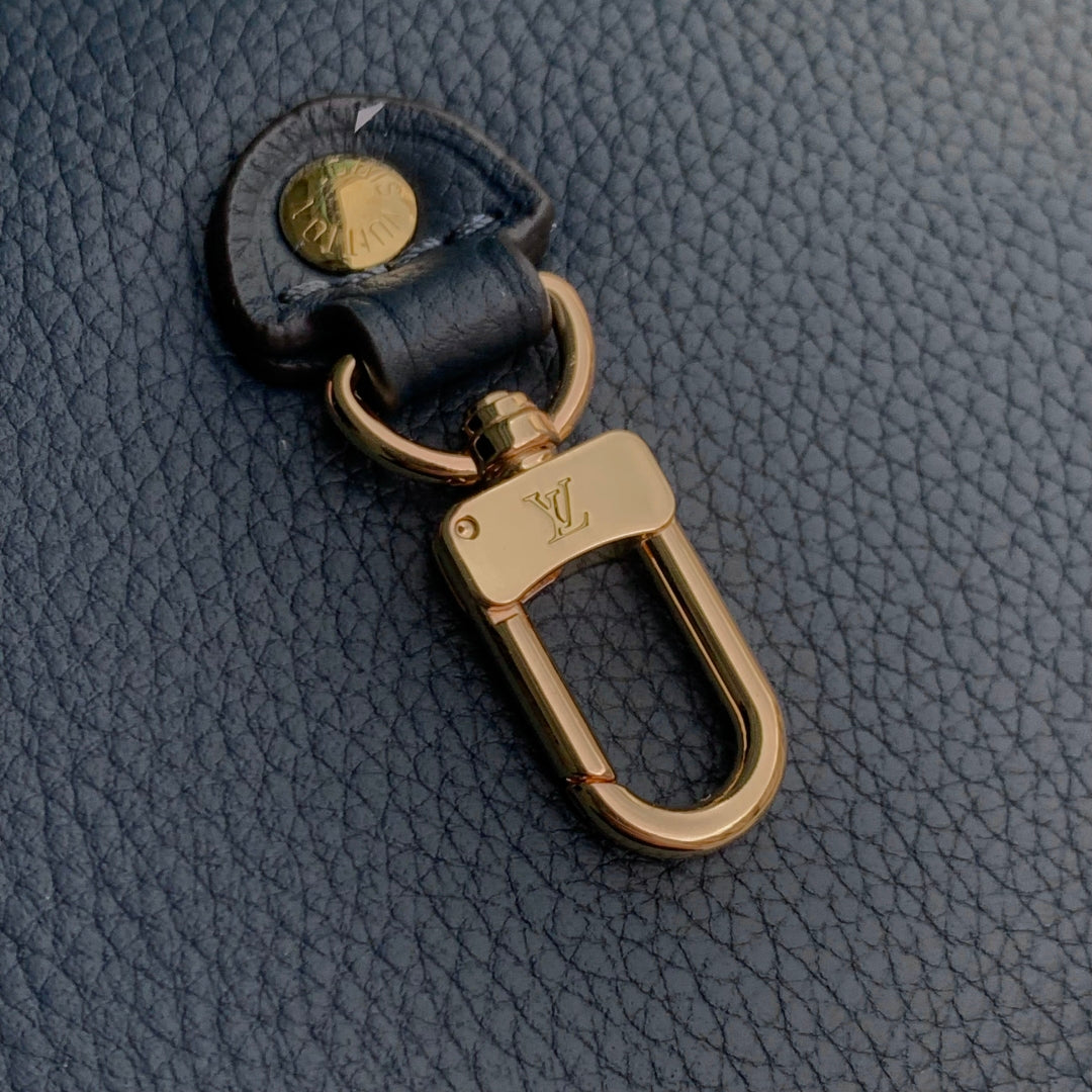 NEVERFULL BANDOULIÈRE INSIDE OUT BB 31 IN BROWN MONOGRAM CANVAS AND BLACK CALFSKIN