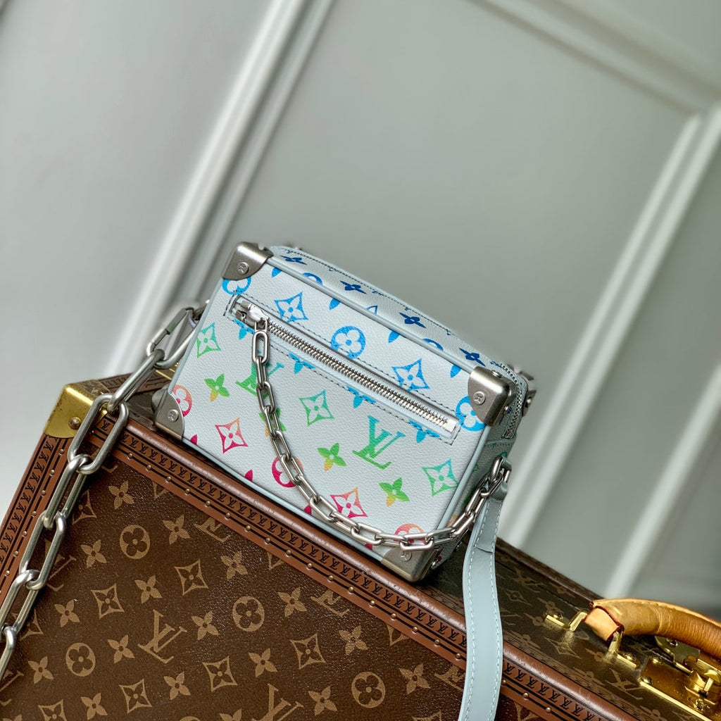 MINI SOFT TRUNK 18.5 IN GREY MONOGRAM ECLIPSE CANVAS MULTICOLOR GRADIANT LOGO