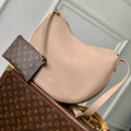 LOW KEY COOKIE MM 32 IN WALNUT BROWN CALFSKIN BROWN MONOGRAM TAG