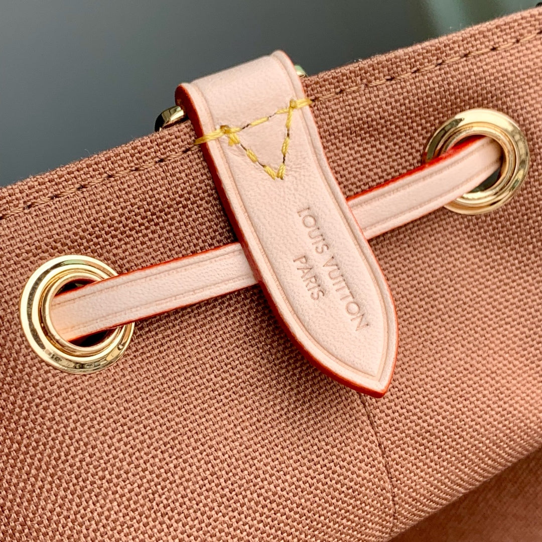 MONTSOURIS BACKPACK MINI 27 IN BROWN MONOGRAM COATED CANVAS AND CALFSKIN