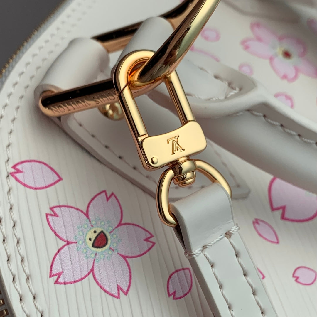 ALMA BB TAKASHI MURAKAMI 23.5 IN PINK CHEEKY CHERRY BLOSSOM EPI CALFSKIN