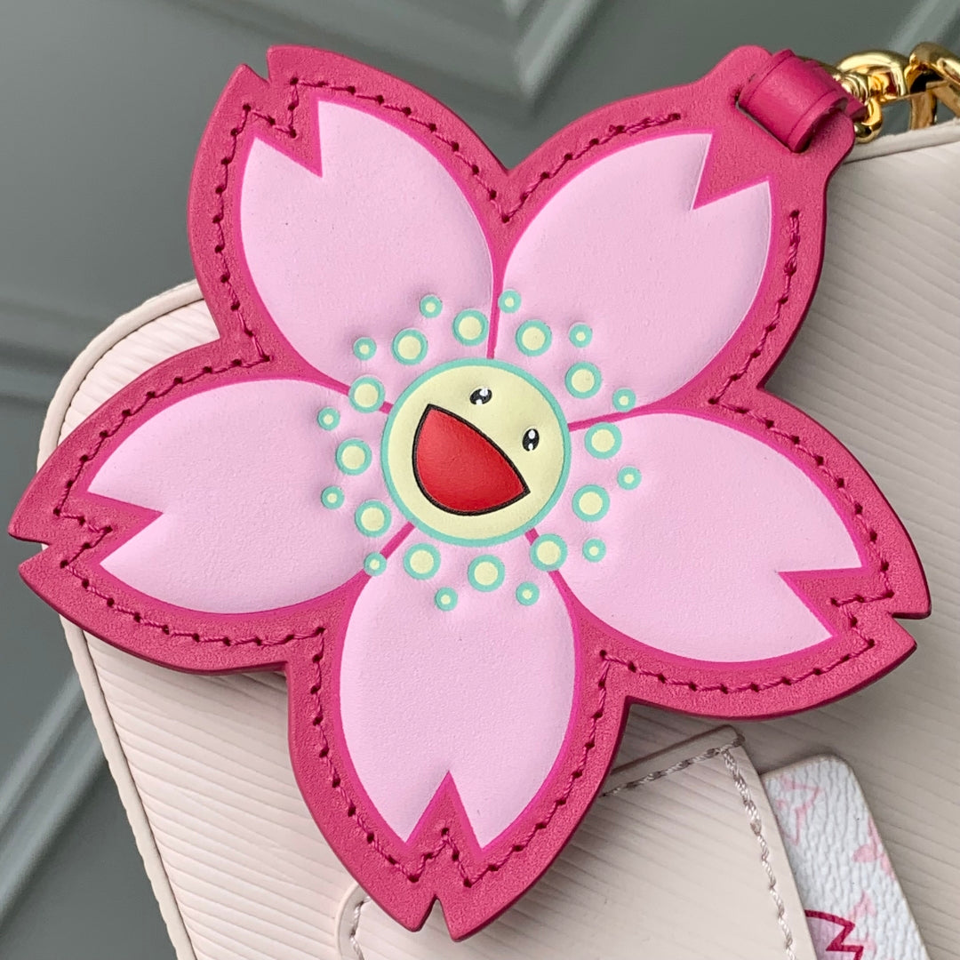 MARELLINI LV X TM 19 IN PINK CHEEKY CHERRY BLOSSOM EPI CALFSKIN