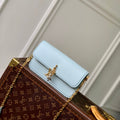 WALLET ON CHAIN BLOOM 20 IN AZUR BLUE CALFSKIN